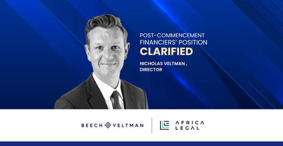Post-commencement financiers’ position clarified