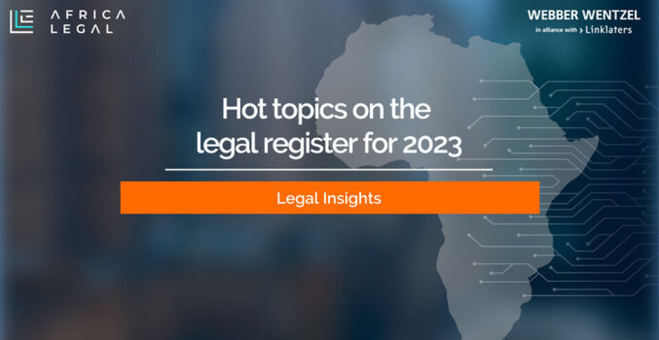 Hot topics on the legal register for 2023