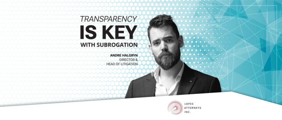 Transparency is key with subrogation