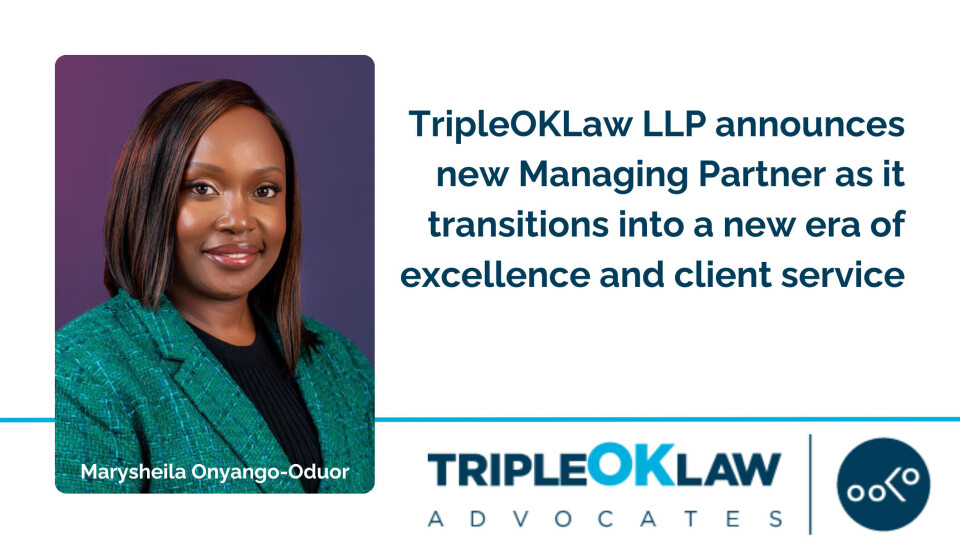 Marysheila Onyango-Odour is the new Managing Partner of TripleOKLaw LLP