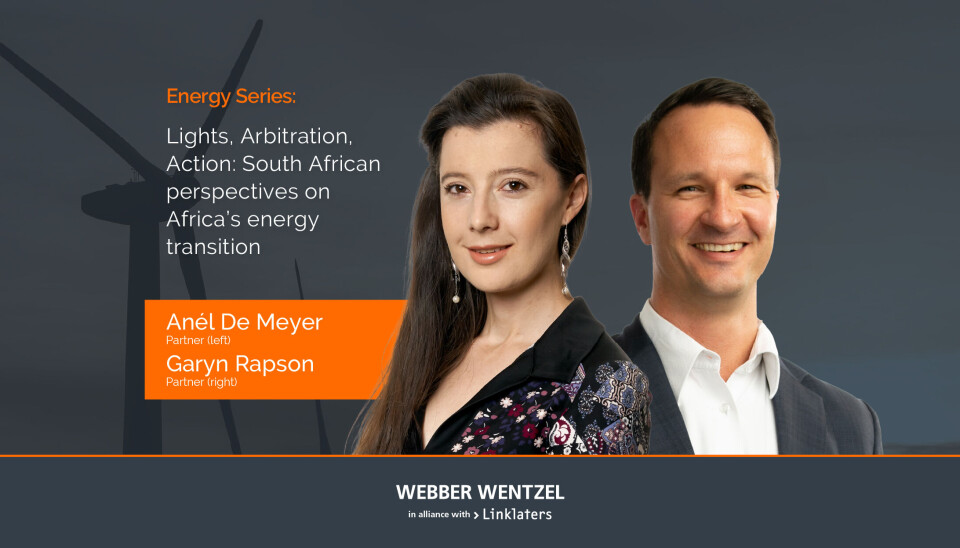 Lights, Arbitration, Action: South African perspectives on Africa’s energy transition