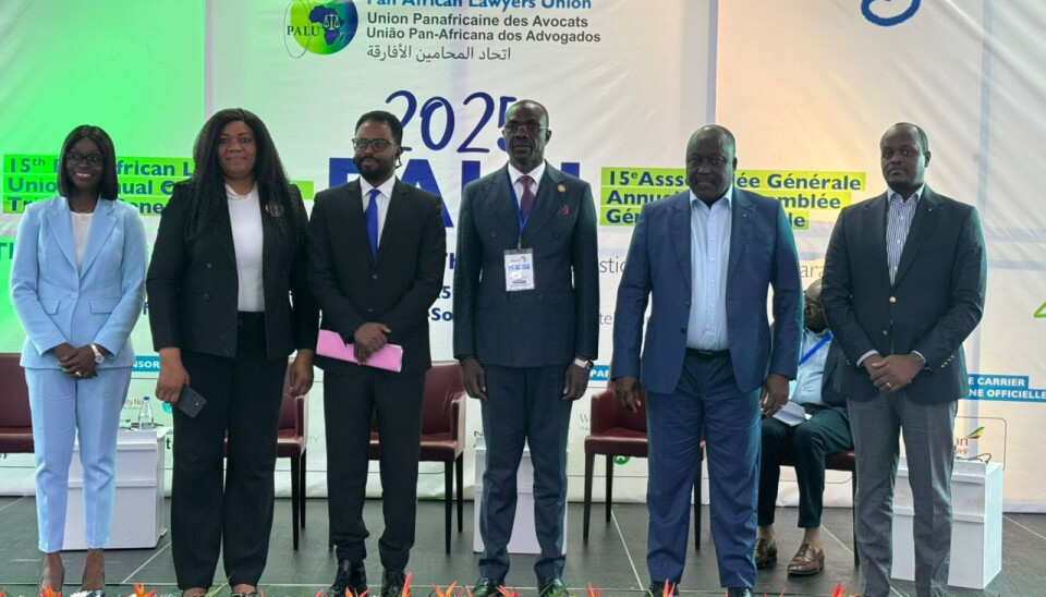 The new PALU Executive in Cote d'Ivoire on Friday, with new President Tewodros Getachew (third from left)