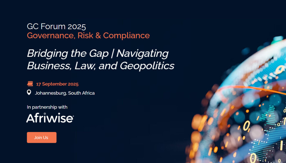 Excitement builds for pioneering GC Forum on Governance, Risk, and Compliance in Johannesburg this month