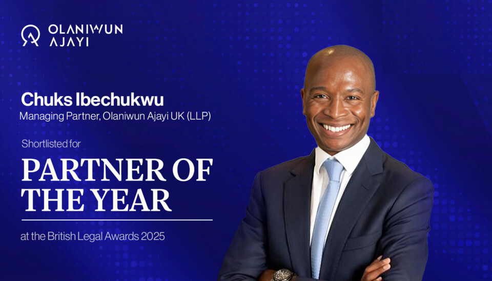 Olaniwun Ajayi makes further history as its London office scoops three 2025 British Legal Awards shortlistings